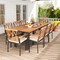 Costway 9 PCS Patio Dining Set Table with 1.9" Umbrella Hole & 8 Dining Chairs Outdoor